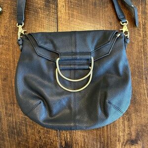 Foley & Corinna | Black Faux Leather Crossbody Bag